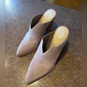 Vince Camuto VC-Crissidy Wild Mushroom True Suede Mules, 9.5M
